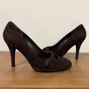 Stuart Weitzman Suede Mary Jane Pumps Size 6